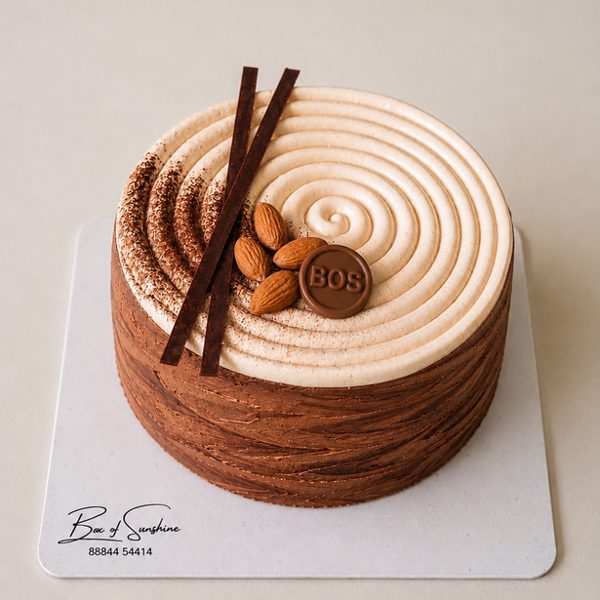 Chocolate, Coffee & Caramel w Roasted Almonds Cake
